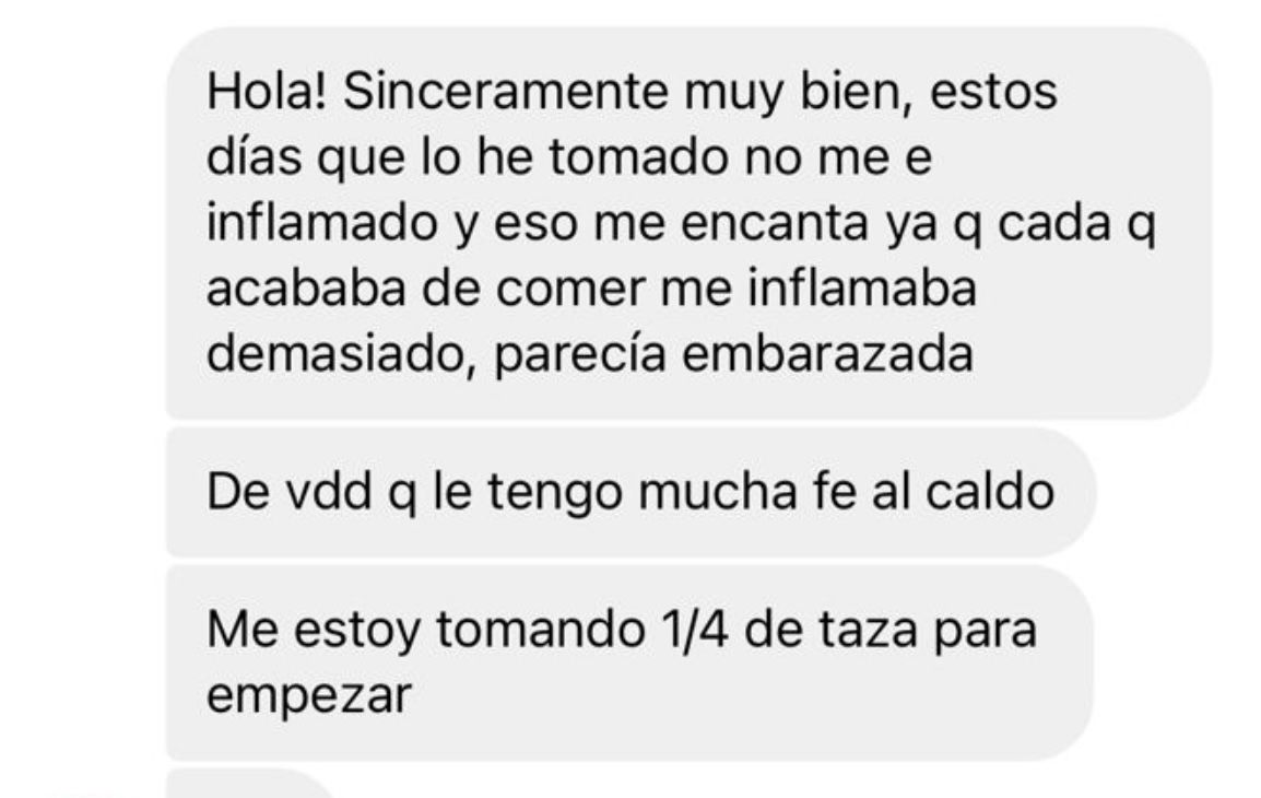 Mensaje real de clienta — Antiinflamatorio