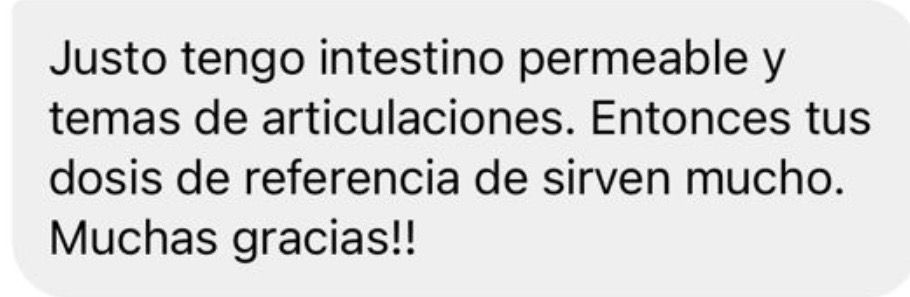Mensaje real de clienta — Intestino permeable